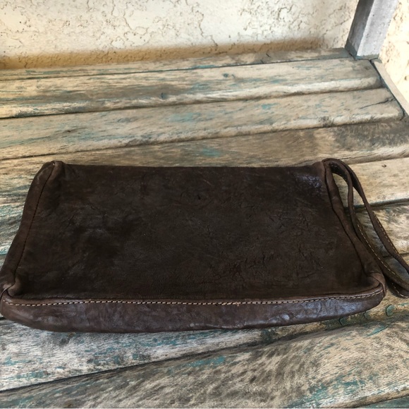 Gustto Leather Wristlet Chocolate Brown - Picture 4 of 9